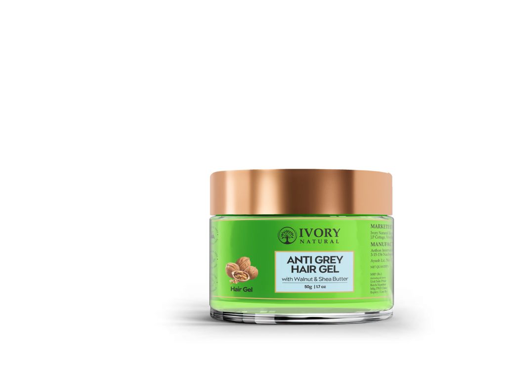 Ivory Natural Grey Gel For Hair Restore Natural Dark Shine And Luster | Grocsy