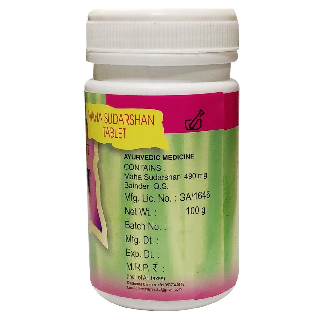 Lion Ayurveda Maha Sudarshan Tablets | Grocsy