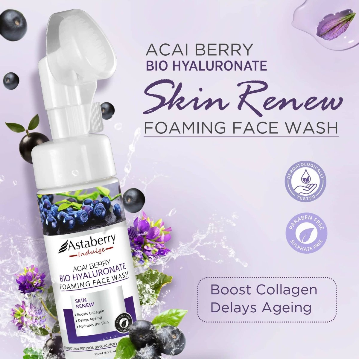 Astaberry Indulge Acai Berry Foaming Face Wash | Grocsy