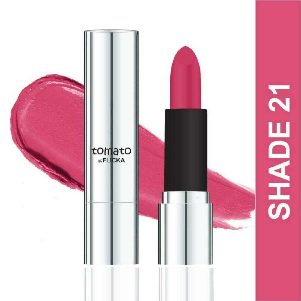 Flicka Tomato Nudepink Matte Finish Lipstick Shade 21 | Grocsy