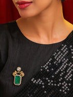 Ruby Raang Regal Green Brooch | Grocsy