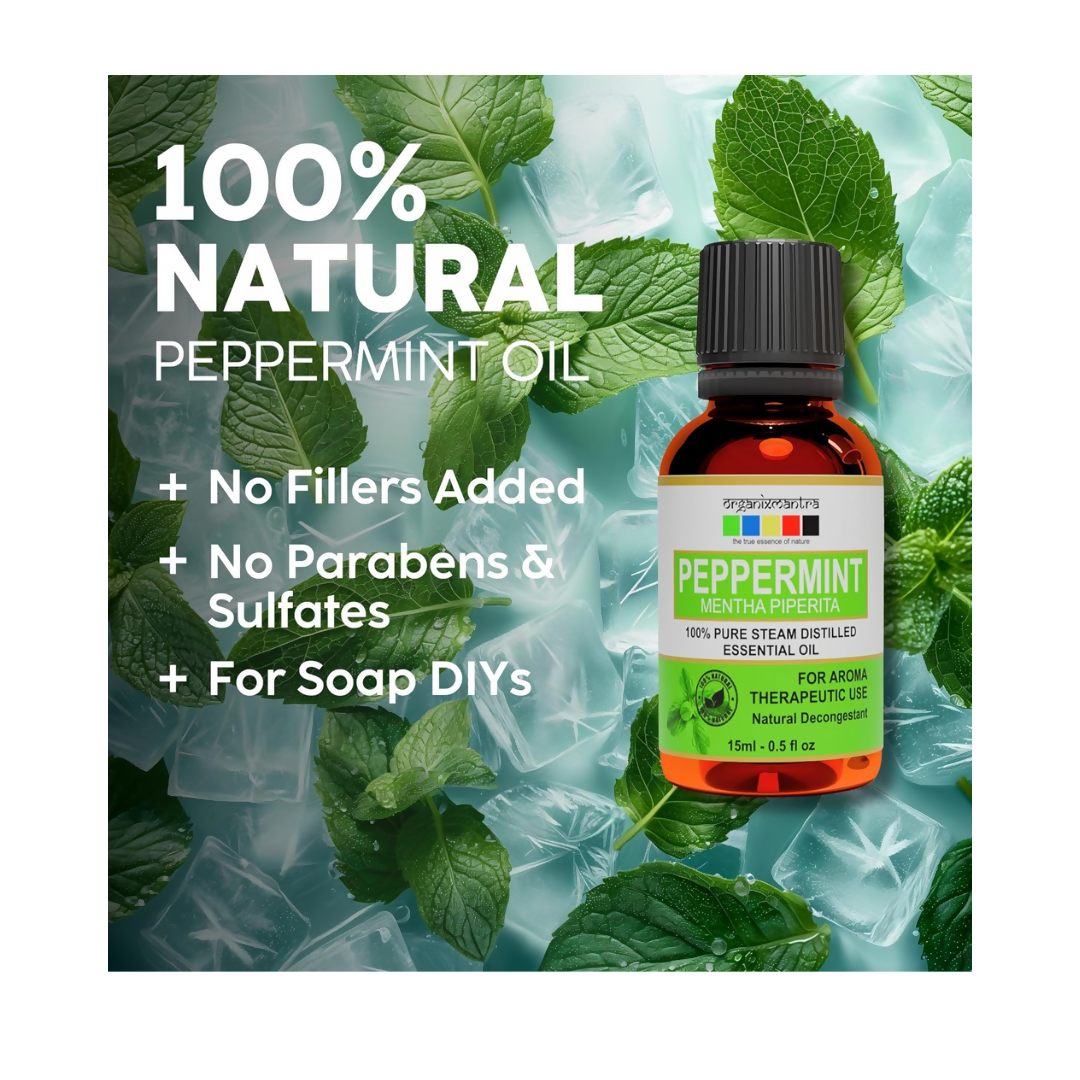 Organix Mantra Peppermint Oil for Hair - 100% Natural Peppermint Essential Oil | Grocsy
