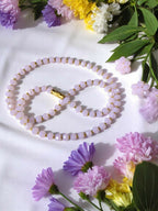 Inhanns Crystal Bloom – Single Line Necklace + Studs - Baby Colour Hai Koi | Grocsy