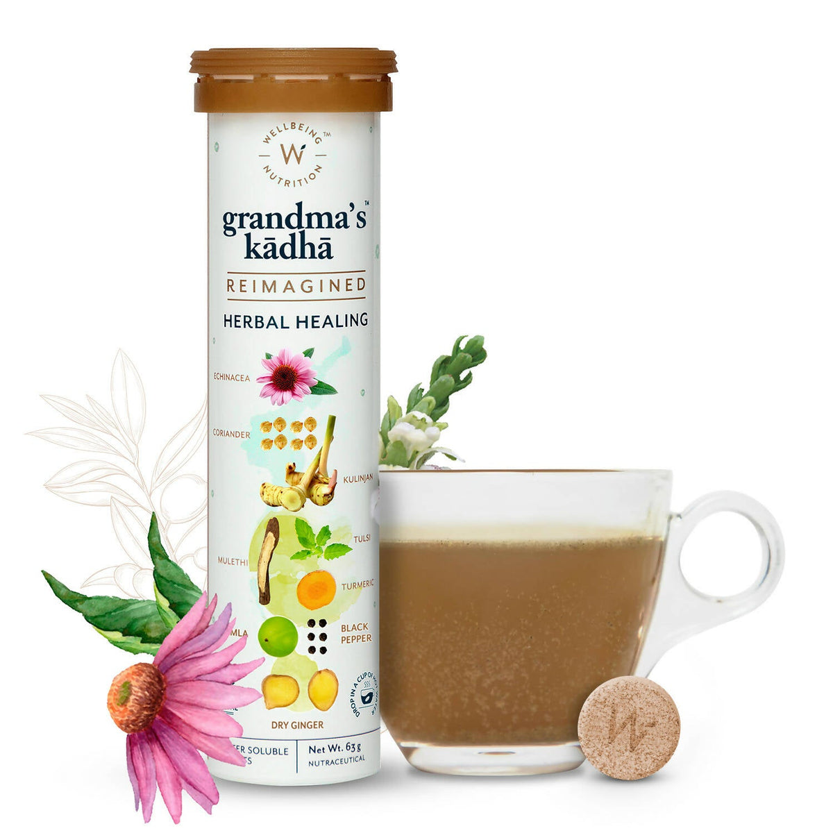 Wellbeing Nutrition Grandma's Kadha Tablets | Grocsy