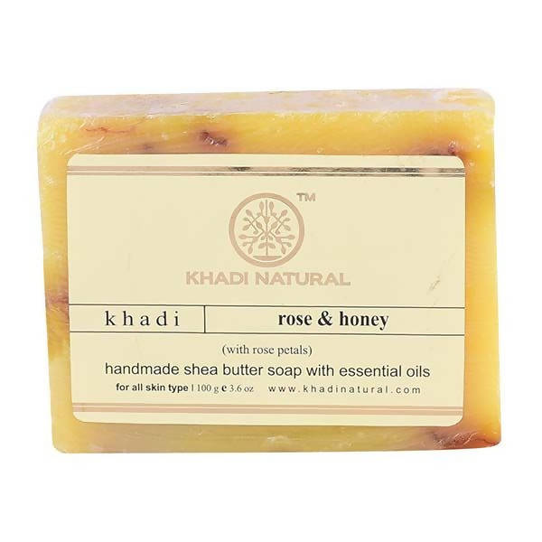 Khadi Natural Rose & Honey With Rose Petals Soap | Grocsy