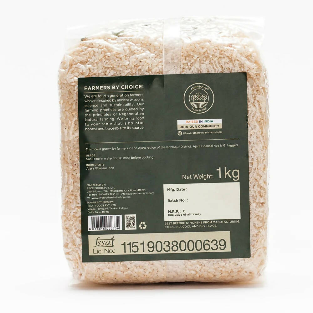 Two Brothers Organic Farms Ajara Ghansal Rice, Semi-Polished | Grocsy