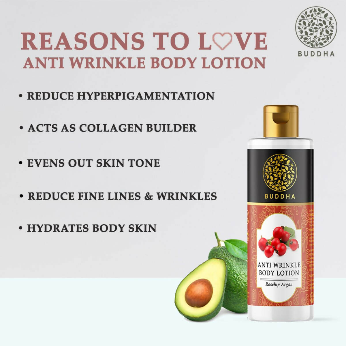 Buddha Natural Anti Wrinkle Body Lotion - For Wrinkles & Fine Lines | Grocsy