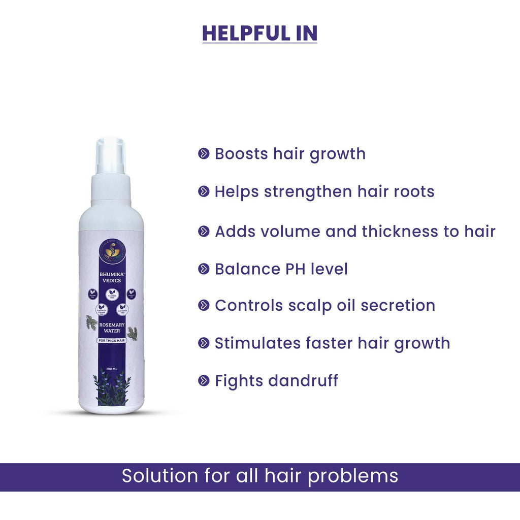 Bhumika Vedics Rosemary Water Spray For Hair Growth | Grocsy