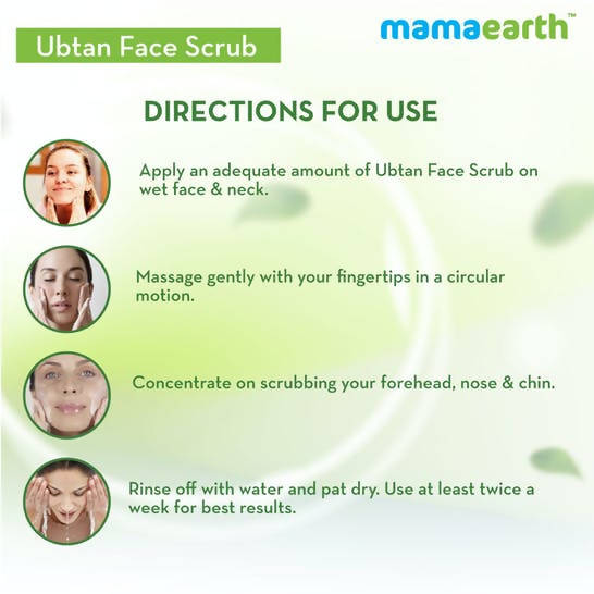 Mamaearth Ubtan Face Scrub with Turmeric & Walnut for Tan Removal | Grocsy