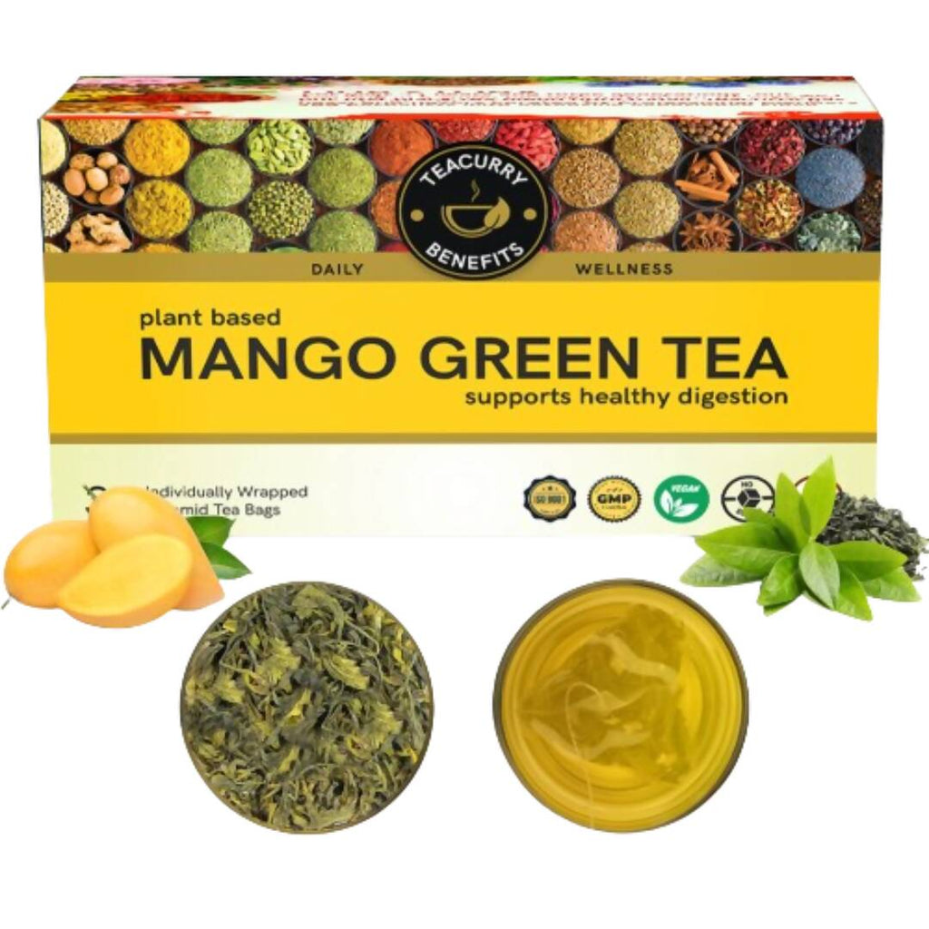 Teacurry Mango Green Tea Bags | Grocsy