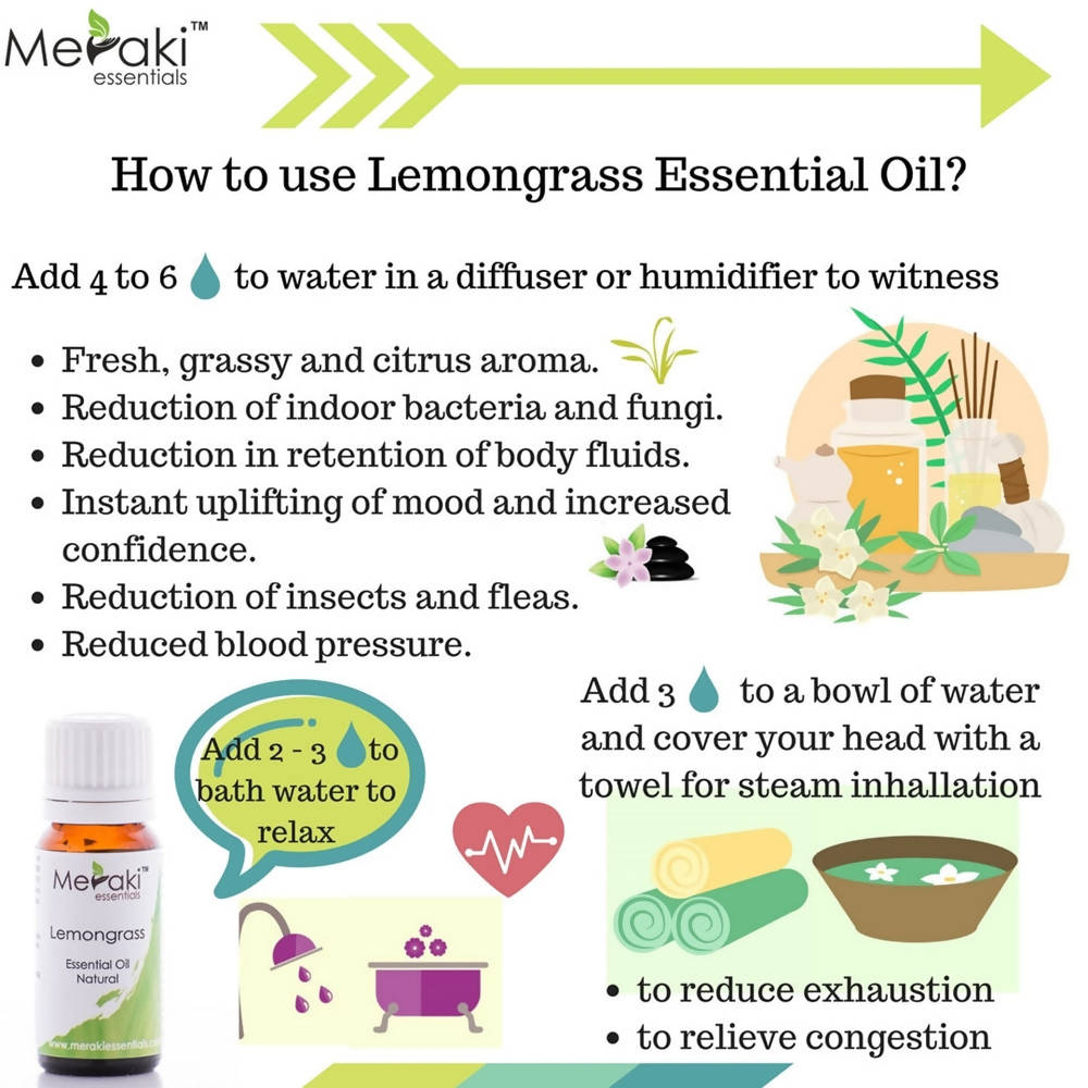 Meraki Essentials Lemongrass Essential Oil | Grocsy