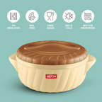 Milton Flora 1500 Insulated Inner Steel Casserole - Silky Cream | Grocsy