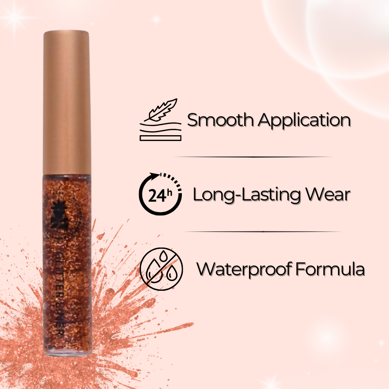 BOBI Glitter Eyeliner Orange Diamond Sparkle Finish | Grocsy