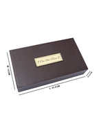 Golden Peacock Brown & Blue 24 CT Gold Foil Wooden Sri Sai Baba Pooja Box | Grocsy