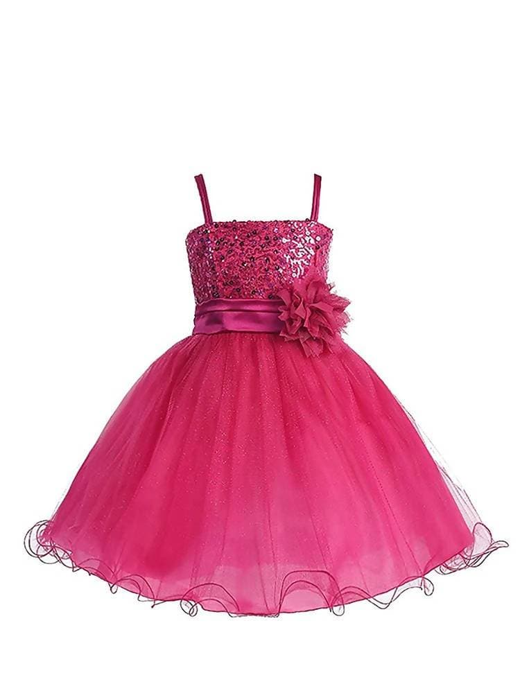Asmaani Baby Girl's Pink Color Satin A-Line Frock (AS-DRESS-22135) | Grocsy