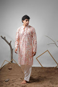Pink Modal Designer Printed Kurta Set - Mahotsav | Grocsy