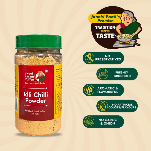 Sweet Karam Coffee Idli Powder (Chilli Gun powder) | Grocsy