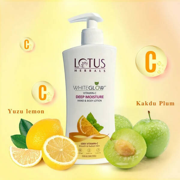 Lotus Herbals WhiteGlow Vitamin C Deep Moisture Hand & Body Lotion | Grocsy