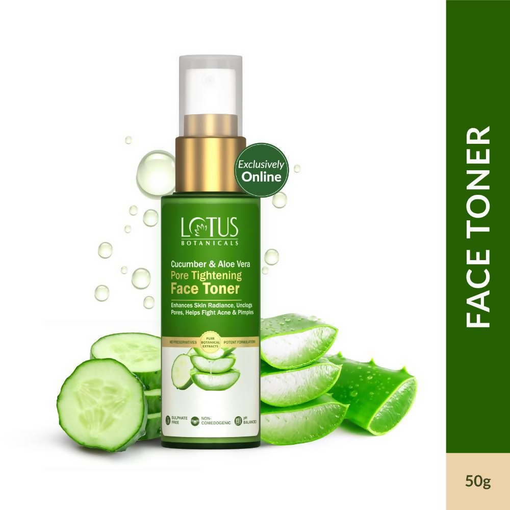 Lotus Botanicals Cucumber & Aloe Vera Pore Tightening Face Tone | Grocsy