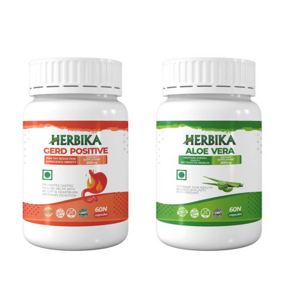 Herbika Gerd Positive + Aloe Vera Capsules | Grocsy
