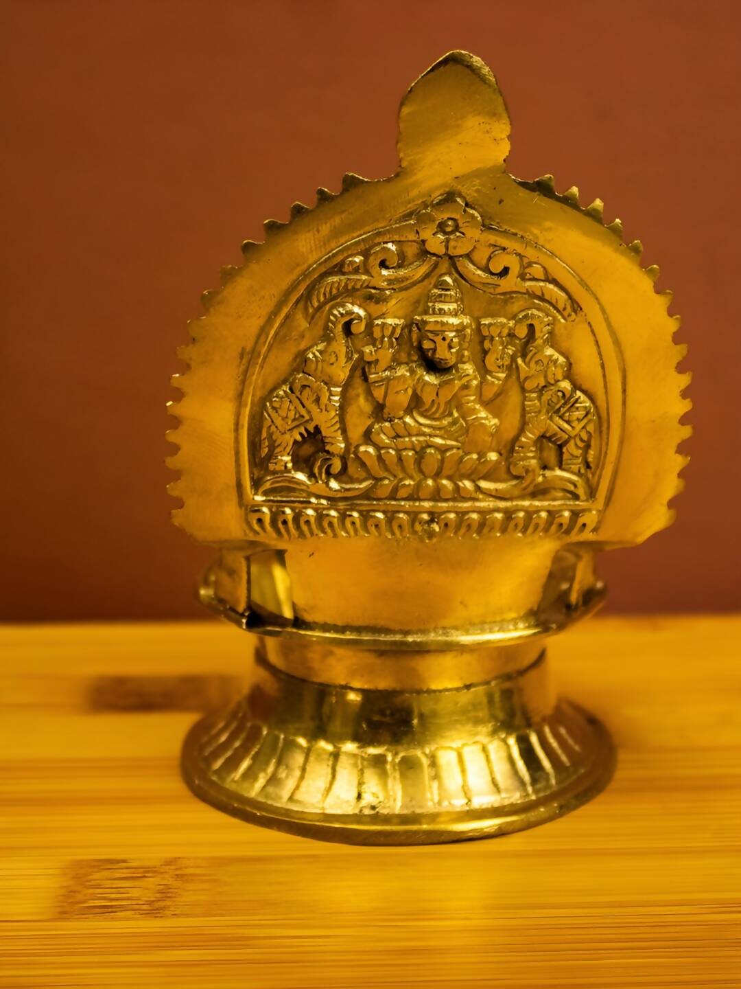 Spillbox Gold-Toned Brass Kamachi Diya Pooja Essential | Grocsy