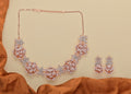 Joban Fashion Women Brass Golden White Ad Necklace Set | Grocsy
