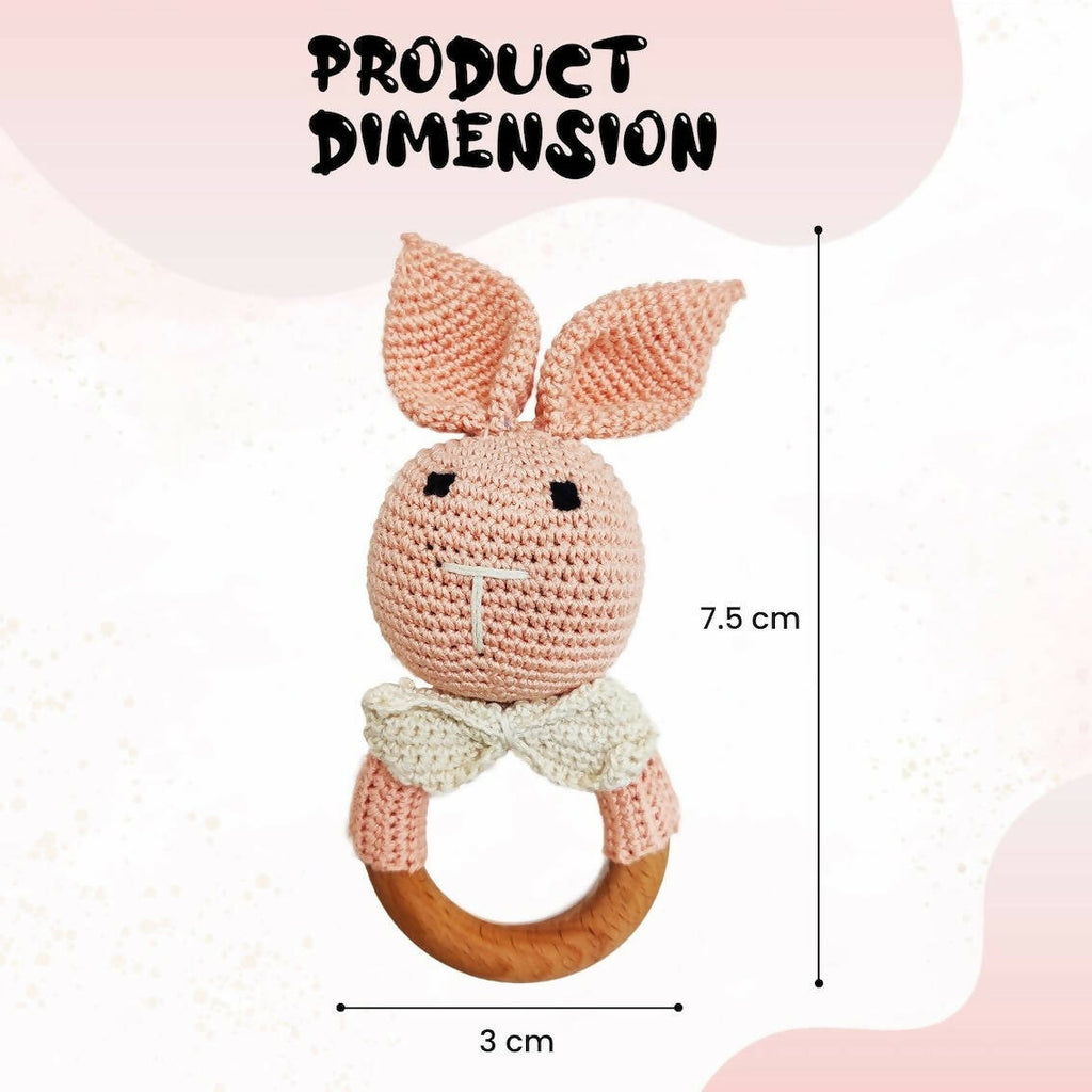 Matoyi Crochet Bunny Toy: Teether For Babies | Grocsy