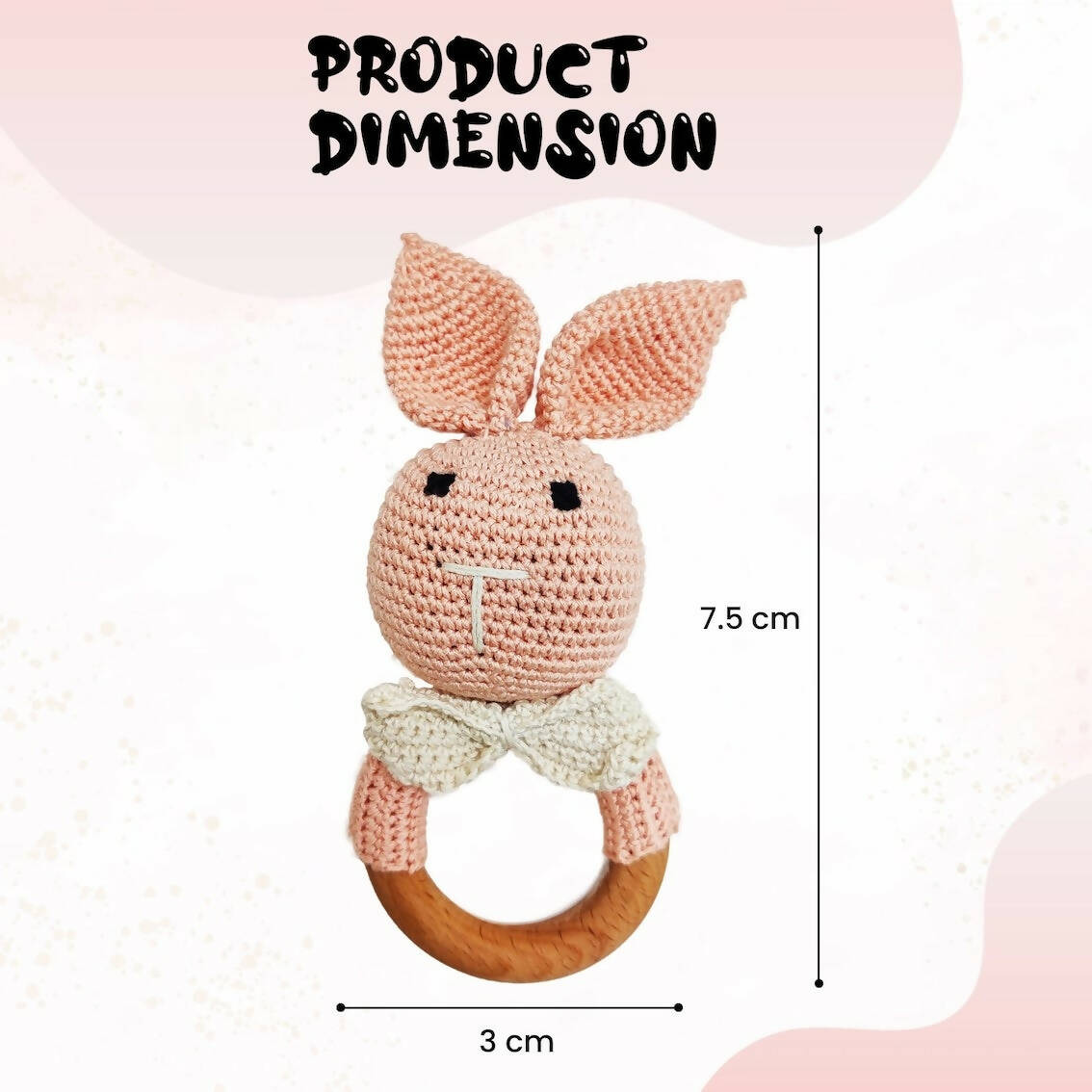 Matoyi Crochet Bunny Toy: Teether For Babies | Grocsy