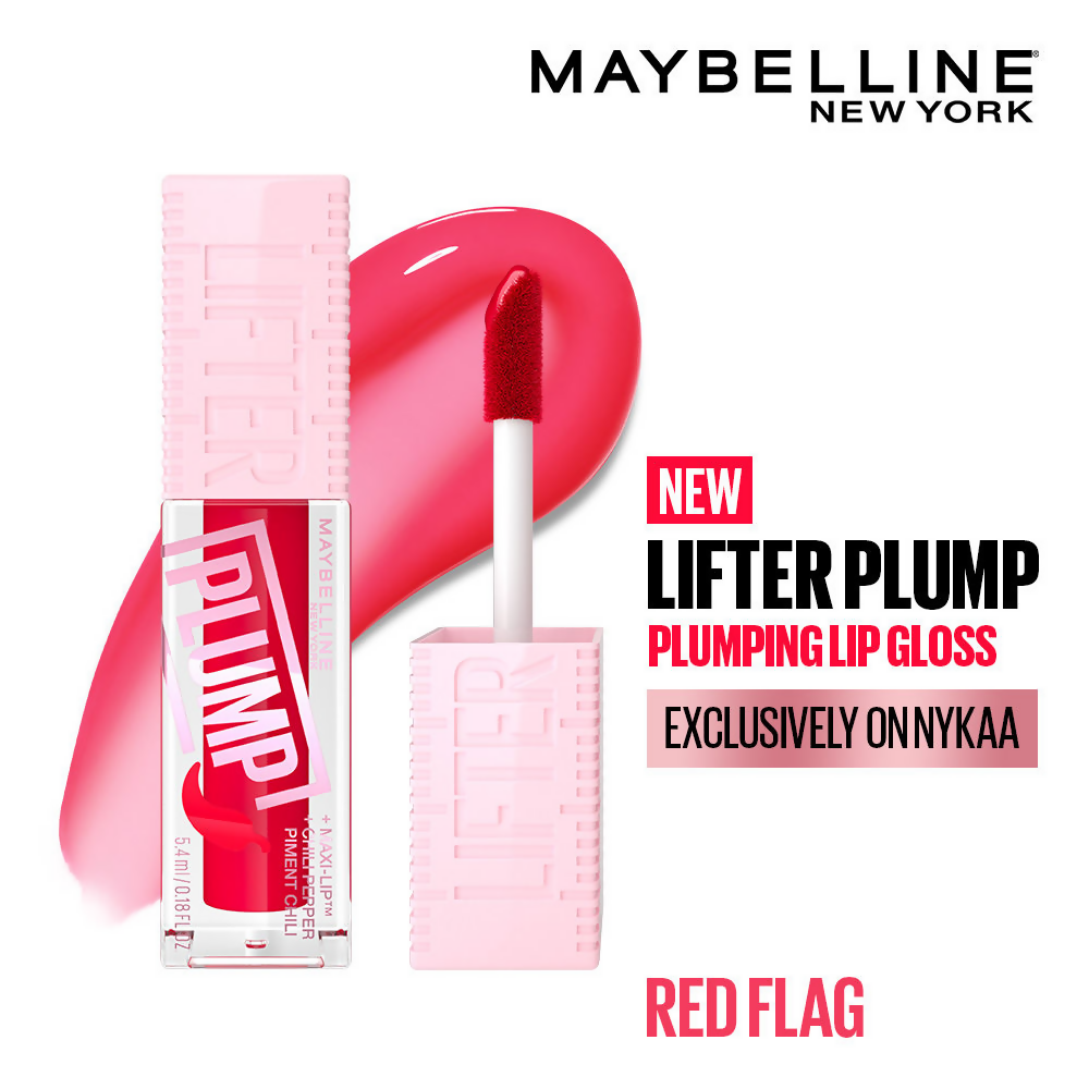 Maybelline New York Lifter Plump - Plumping Lip Gloss - Red Flag | Grocsy