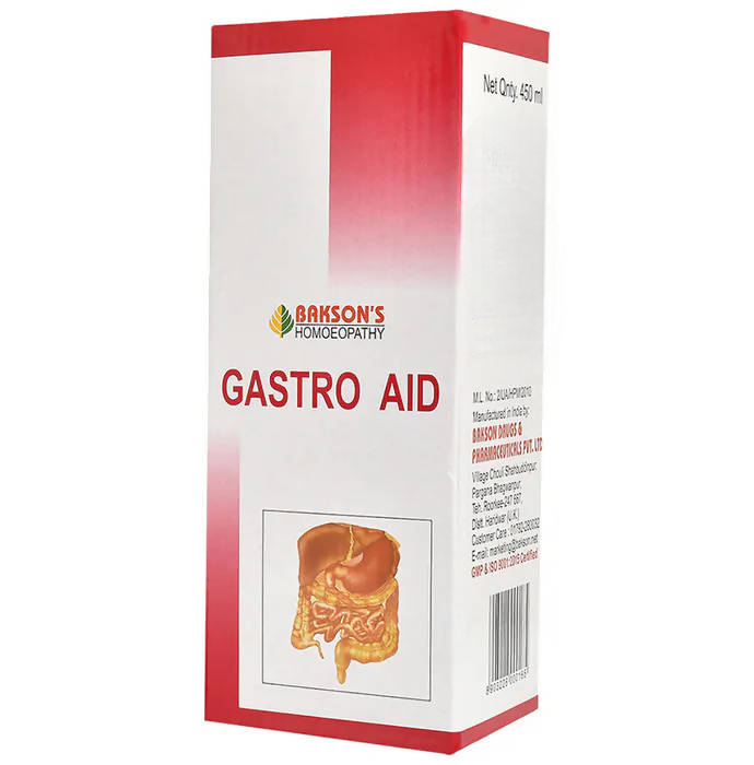 Bakson's Homeopathy Gastro Aid Syrup Sugar Free | Grocsy