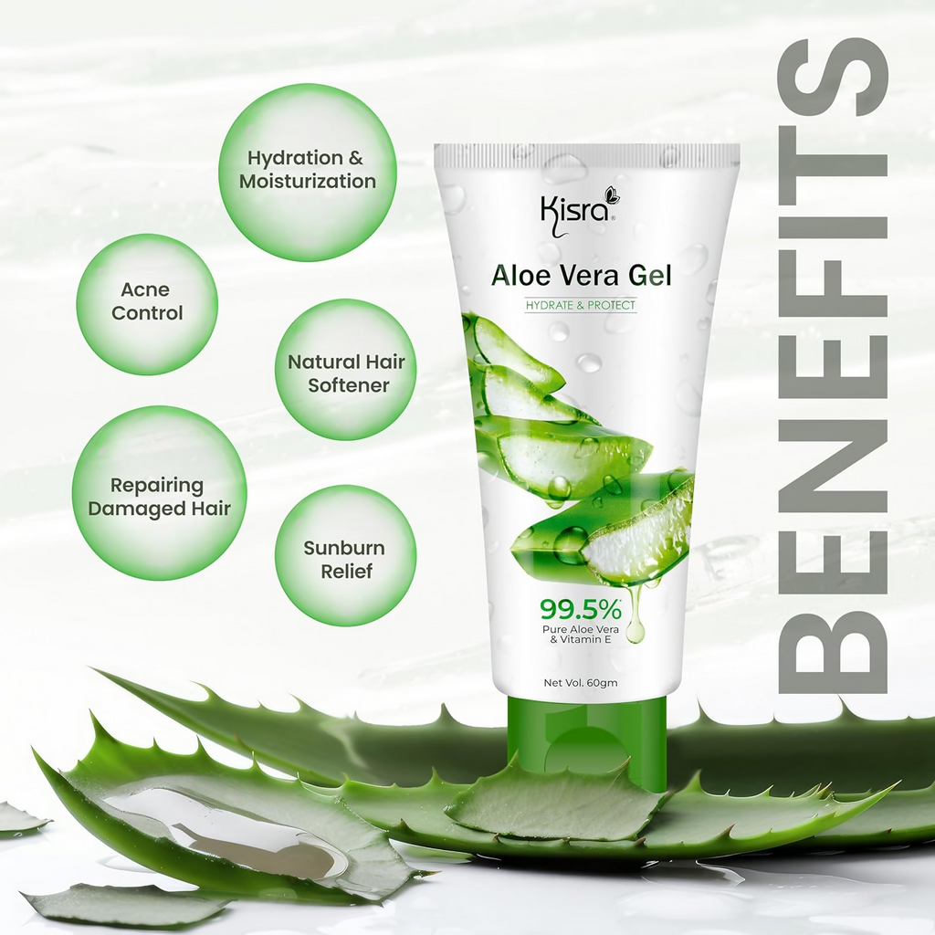 Kisra 99.5% Pure & Organic Aloe Vera Gel | Grocsy