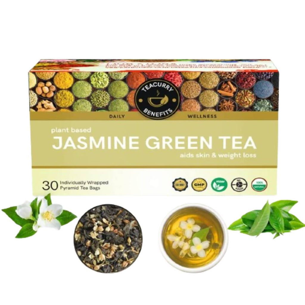 Teacurry Jasmine Green Tea Bags | Grocsy