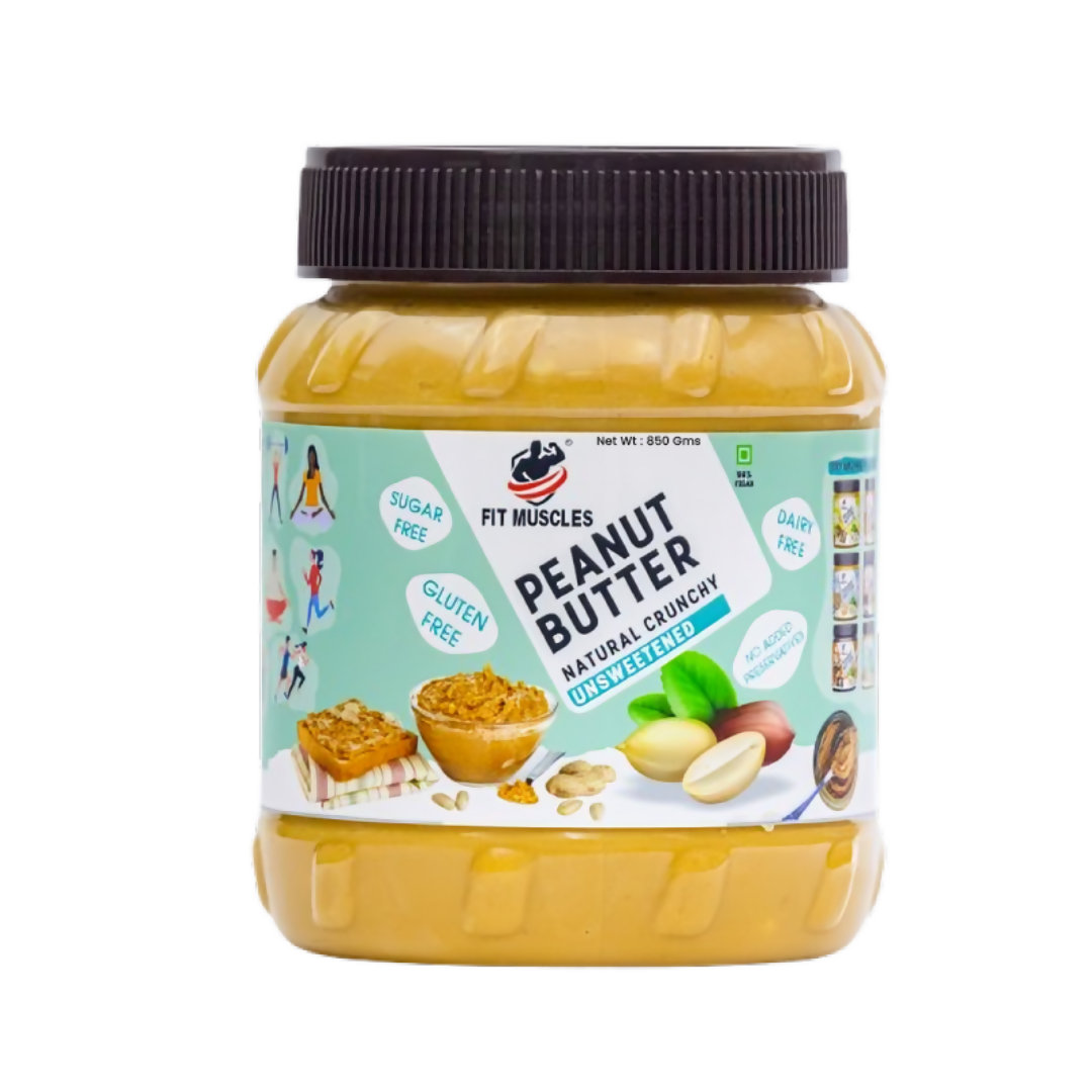 Fit Muscles Natural Crunchy Peanut Butter | Grocsy