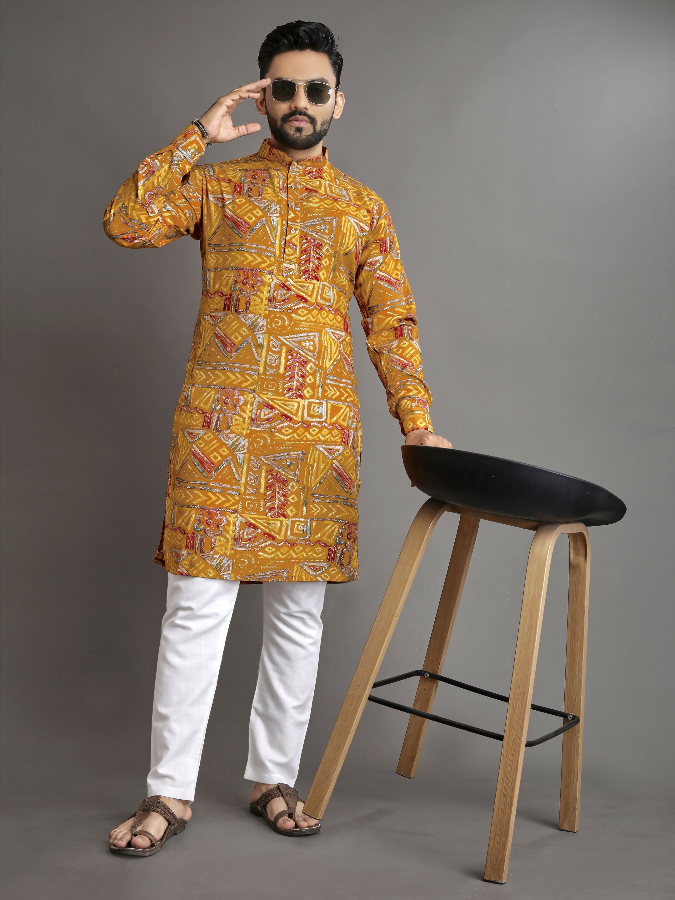 Anaita Multicolor Printed Cotton Straight Kurta | Grocsy