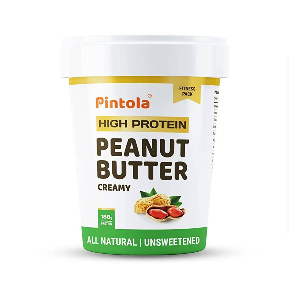 Pintola High Protein Natural Creamy Peanut Butter | Grocsy