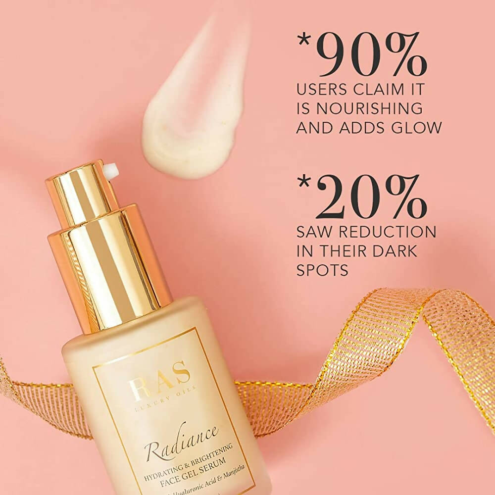 Ras Luxury Oils Radiance 24K Gold Brightening Face Gel Serum | Grocsy