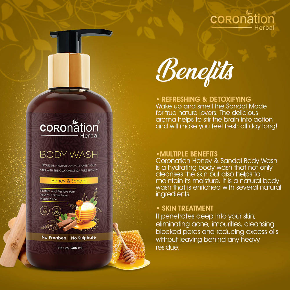 Coronation Herbal Honey and Sandal Body Wash | Grocsy