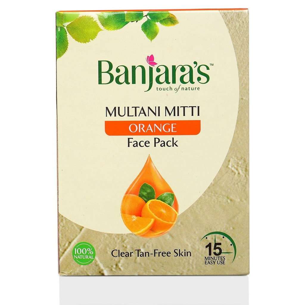 Banjara's Multani Mitti + Orange Face Pack Powder | Grocsy