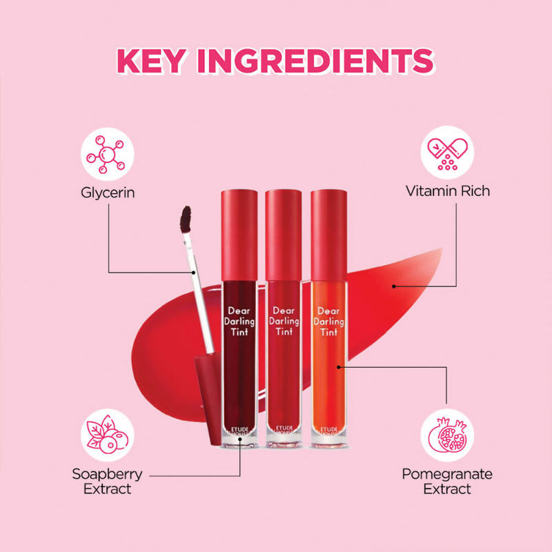 Etude House Dear Darling Water Gel Lip And Cheek Tint Lipstick - Real Red | Grocsy