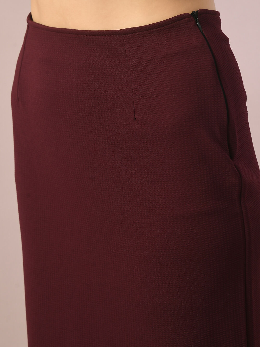 Myshka Women's Brown Solid Knee Length Party Embellished Skirts | Grocsy