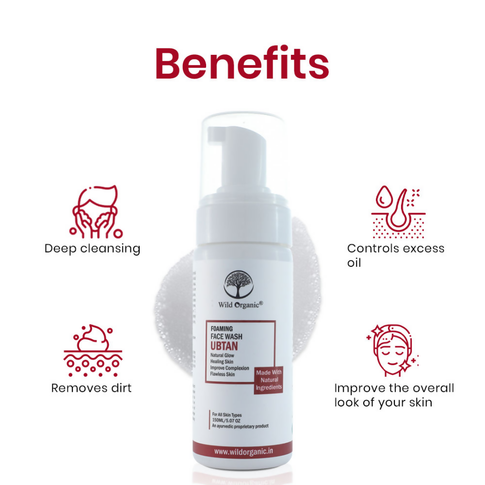 Wild Organic Foaming Face Wash Ubtan | Grocsy