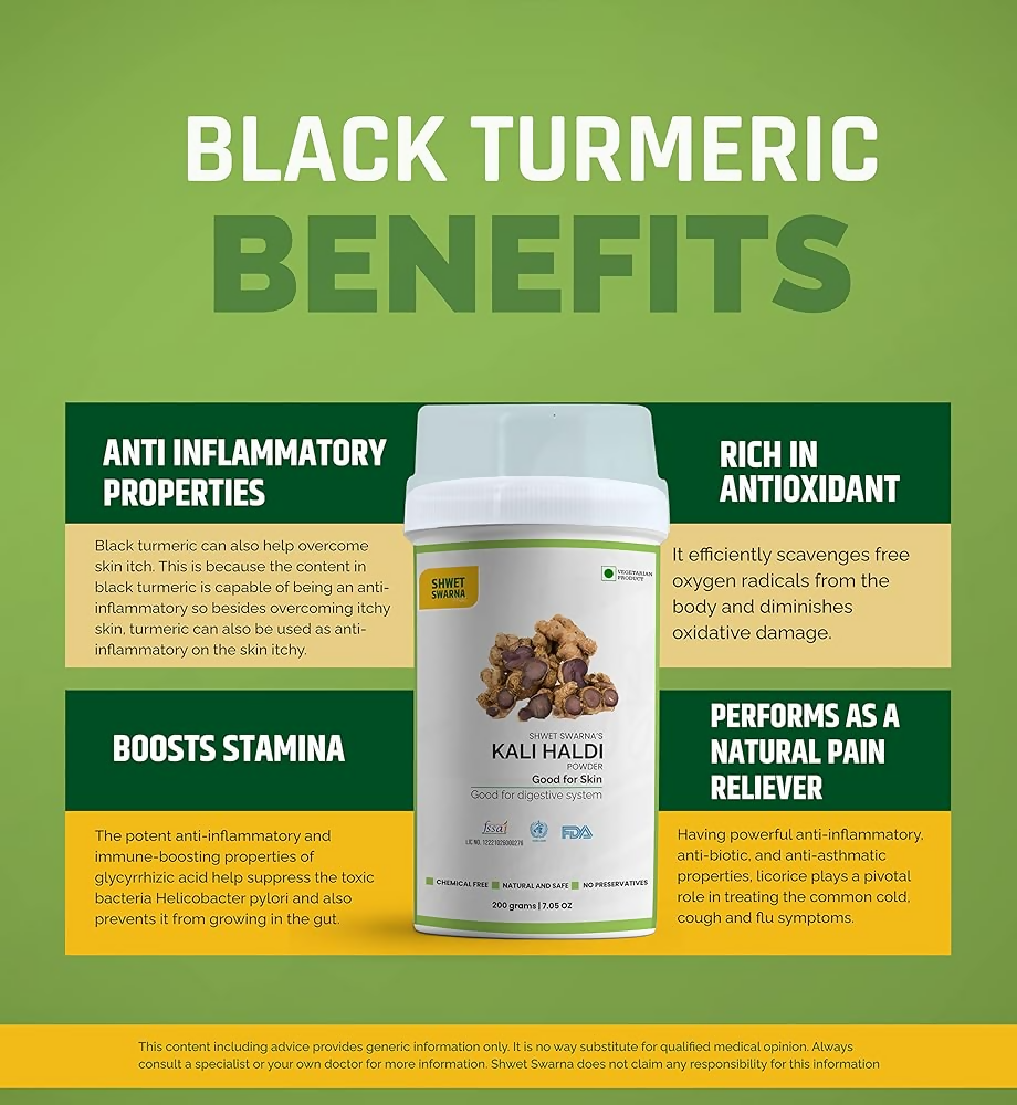Shwet Swarna Black Turmeric Powder | Grocsy