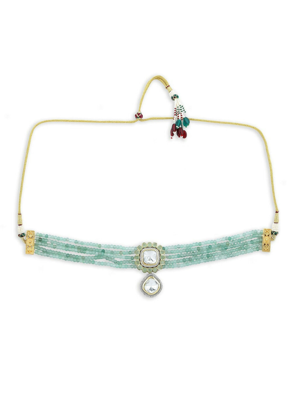 Green Kundan Choker - Ruby Raang | Grocsy