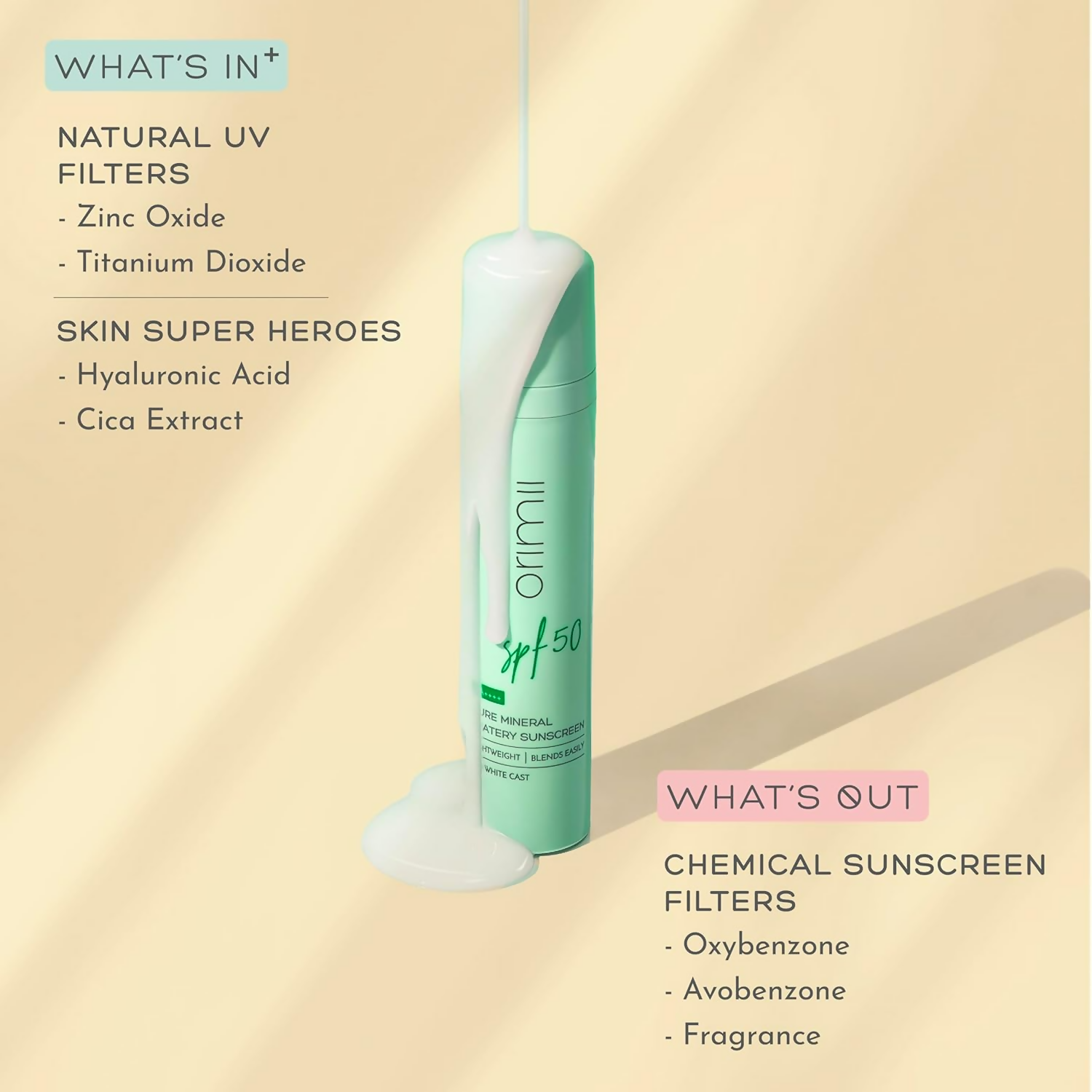 Orimii 100% Pure Mineral Sunscreen SPF 50 | Grocsy
