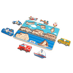 Nesta Toys Wooden Vehicle Knob Puzzle (8 Pcs) | Grocsy