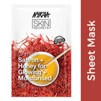 Nykaa Skin Secrets Indian Rituals Saffron + Honey Sheet Mask For Glowing & Moisturised Skin | Grocsy