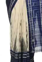 Vamika Sambalpuri Ikat Cotton Scot Dali Tasrite & Blue Saree | Grocsy