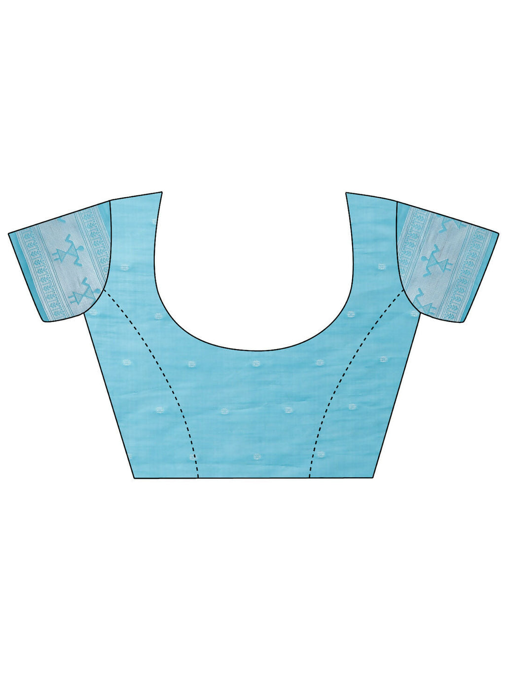 Shree Shyam Fashion Varnika Sky Blue Linen Cotton Saree | Grocsy