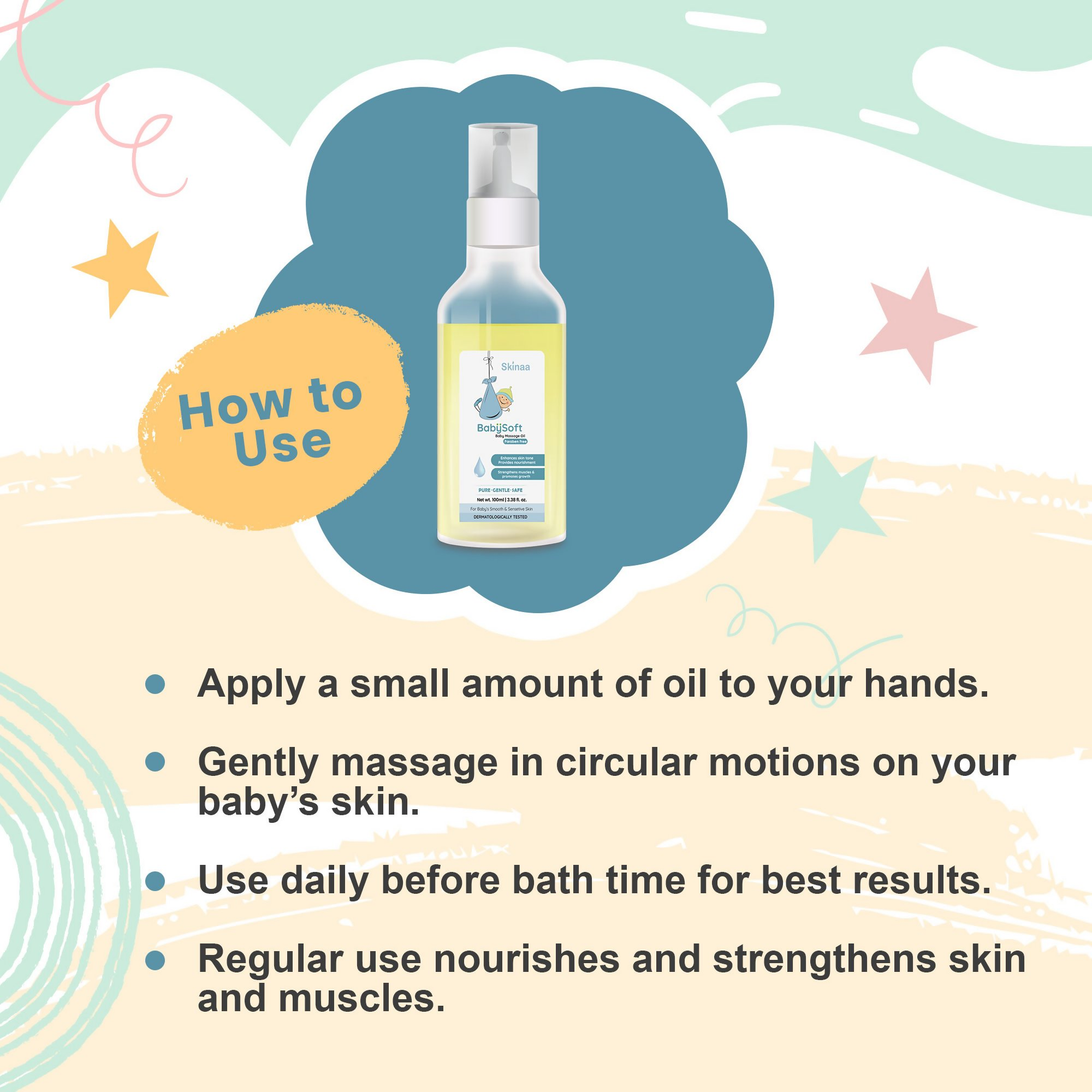 Skinaa Babysoft Baby Massage Oil | Grocsy