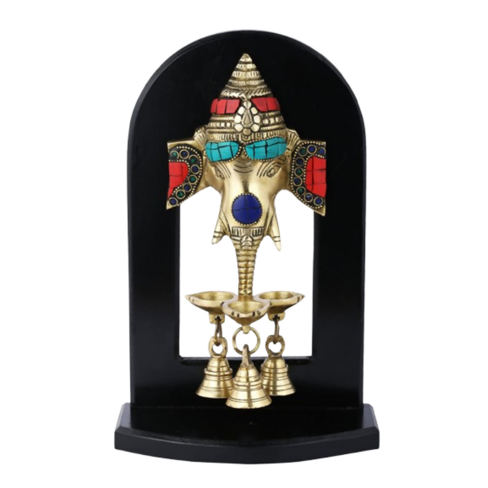 CraftVatika Handwork Ganesha Wall Hanging With Oil Lamp | Grocsy